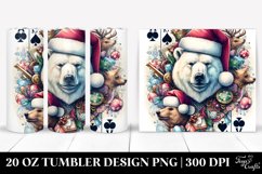 Polar Bear with Santa Hat Clipart Product Image 1