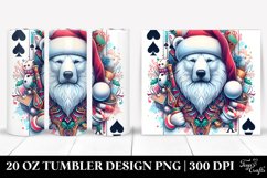 Polar Bear with Santa Hat Clipart Product Image 1