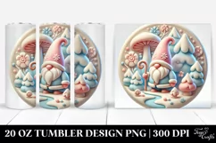 3D Winter Scene with Gnome 20 Oz Tumbler Product Image 1