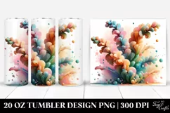 Glossy Snapdragon Watercolor Splash 20 Oz Tumbler Product Image 1