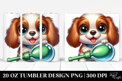 Colorful Cartoon Baby Spaniel Tumbler Product Image 1