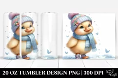 Cute Baby Duck Winter Tumbler Product Image 1