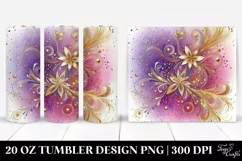 Colorful Purple Gliterry Foil Background | 20 Oz Tumbler Product Image 1