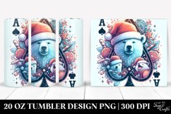 Polar Bear with Santa Hat Clipart Product Image 1