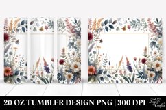 Frame Watercolor Wild Flowers | 20 Oz Tumbler Product Image 1