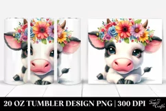 Cute Baby Cow 20 Oz Tumbler Product Image 1