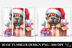 Mastiff with Santa Hat, High-Res PNG Product Image 1