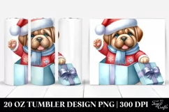 Winter Mastiff with Santa Hat, High-Res PNG Product Image 1