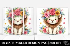 Cute Baby Lion 20 Oz Tumbler Product Image 1