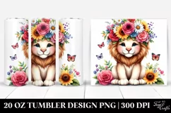 Cute Baby Lion 20 Oz Tumbler Product Image 1