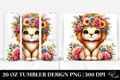 Cute Baby Lion 20 Oz Tumbler Product Image 1
