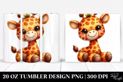Colorful Plush Giraffe 20 Oz Tumbler Product Image 1
