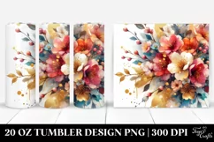 Vibrant Bouquet Gold Foil Splash | 20 Oz Tumbler Product Image 1
