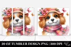 Whimsical Cute Dog Clipart 20 Oz Tumbler Product Image 1