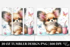 Whimsical Cute Dog Clipart 20 Oz Tumbler Product Image 1