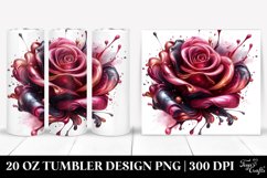 Abstract Glossy Rose. 20 Oz Tumbler Design Product Image 1