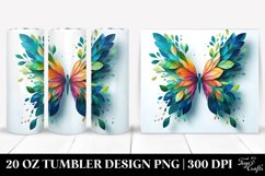 Abstract Vibrant Butterfly. 20 Oz Tumbler Design Product Image 1