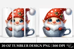 Cute Gnome in Cup 20 Oz Tumbler Product Image 1
