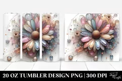 Abstract Daisy Clipart, Transparent 20 Oz Tumbler Product Image 1