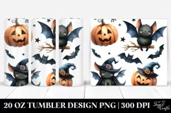 Simple Funny Bat Halloween Sticker 20 Oz Tumbler Product Image 1
