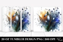 Shiny Snowdrop Watercolor Splash | 20 oz Tumbler Product Image 1