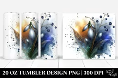 Shiny Snowdrop Watercolor Splash | 20 oz Tumbler Product Image 1