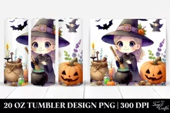 Funny Halloween Clipart - Witch, High-Res 20 Oz Tumbler Product Image 1