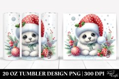 Seal Wrapped in Christmas Ornaments Clipart Product Image 1