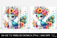 Cute Baby Peacock 20 Oz Tumbler Product Image 1