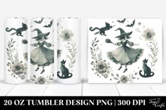 Vintage Dancing Witch with Cat | 20 oz Tumbler Product Image 1