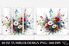Colorful Wild Flowers Tumbler Product Image 1