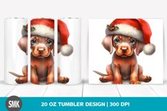 Watercolor Vizsla Baby Santa Hat | 20 oz Tumbler Product Image 1