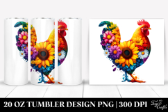 Vibrant Sunflower Chicken, 20 Oz Tumbler Product Image 1