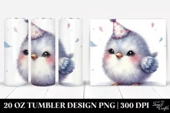 Cute Baby Bird Party Hat Tumbler Product Image 1