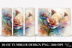 Wooden Stained Carnation Clipart, Transparent 20 Oz Tumbler Product Image 1