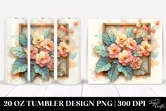 Wooden Begonia Stained 20 Oz Tumbler Product Image 1