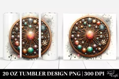 Detailed Stained Cosmos | 20 Oz Tumbler Product Image 1