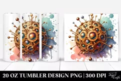 Detailed Stained Cosmos | 20 Oz Tumbler Product Image 1