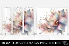 Orchid Clipart, Transparent 20 Oz Tumbler Product Image 1