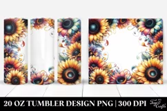 Colorful Horizontal Frame Sunflower | 20 Oz Tumbler Product Image 1