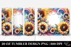 Colorful Horizontal Frame Sunflower | 20 Oz Tumbler Product Image 1
