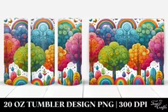 Colorful Trees Rainbow | 20 Oz Tumbler Product Image 1