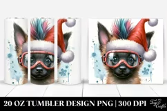 Baby Malinois with Santa Hat, High-Res PNG Product Image 1