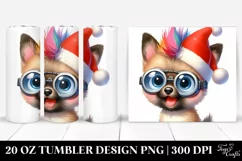 Baby Malinois with Santa Hat, High-Res PNG Product Image 1