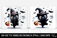 Funny Halloween Black Cat 20 Oz Tumbler Product Image 1