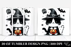 Funny Halloween Black Cat 20 Oz Tumbler Product Image 1