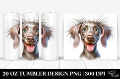 Happy Weimaraner with Big Eyes 20 Oz Tumbler Product Image 1