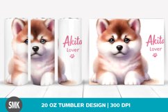Watercolor Cute Baby Akita | 20 oz Tumbler Product Image 1