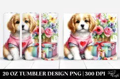 Colorful Dog Watercolor Tumbler Design Product Image 1