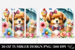 Colorful Dog Watercolor Tumbler Design Product Image 1